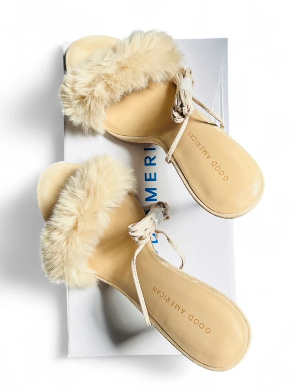 🆕👡 Fluff Wrap Lace Up High Heel Sandal Good American size 10 NWT - Picture 4 of 14